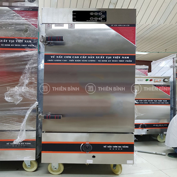 Tủ cơm 10 khay (kết hợp gas - điện, điều khiển cảm ứng) có kiểu dáng hiện đại