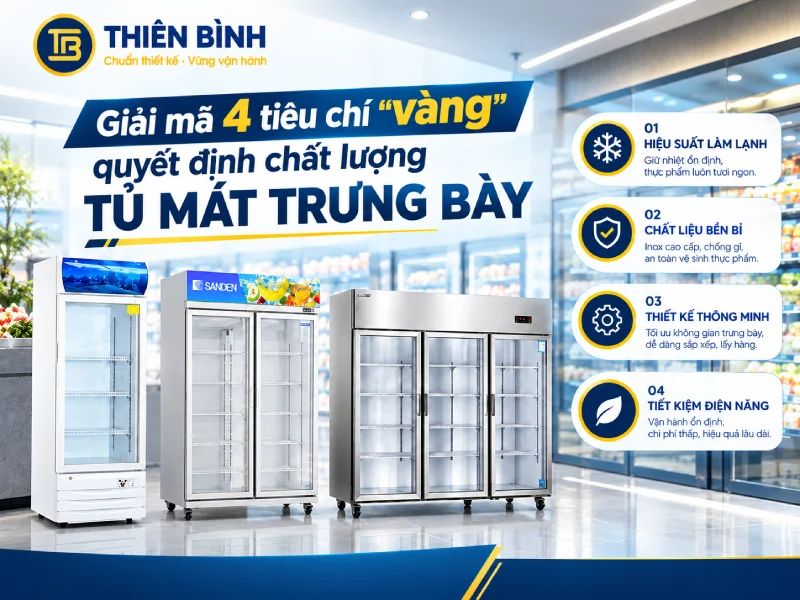 Giải mã 4 tiêu chí "vàng" quyết định chất lượng tủ mát trưng bày