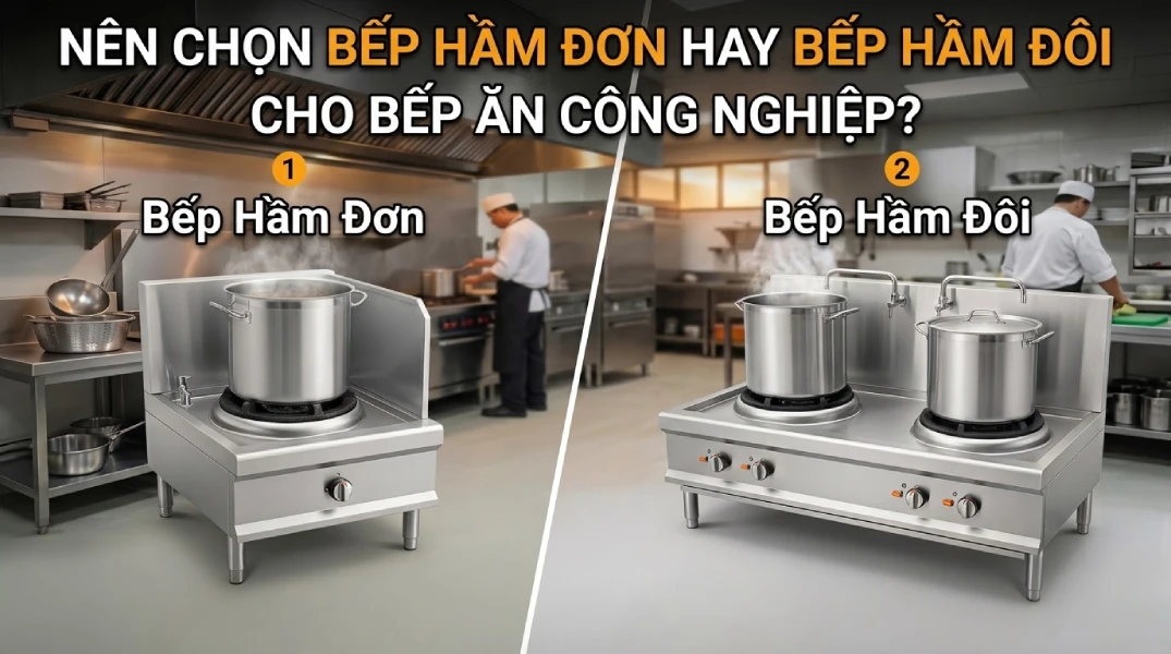 chọn bếp hầm đơn hay bếp hầm đôi