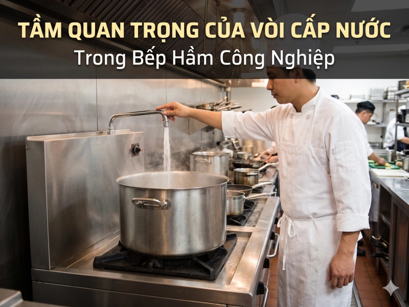 Tầm quan trọng của vòi cấp nước trong bếp hầm công nghiệp